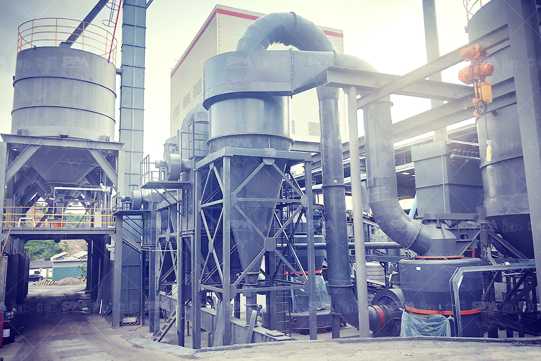 Limestone extraction from quarry and transportation to grinding facility for industrial processing